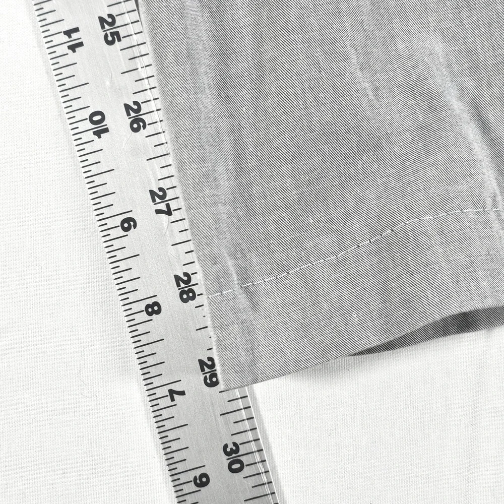 Banana Republic Stretch Chinos Mens 35/34 Grey Cotton Blend Flat Front Pants